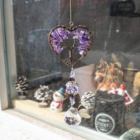 H&D HYALINE & DORA K9 crystal glass pendant catches sun rays beautifully