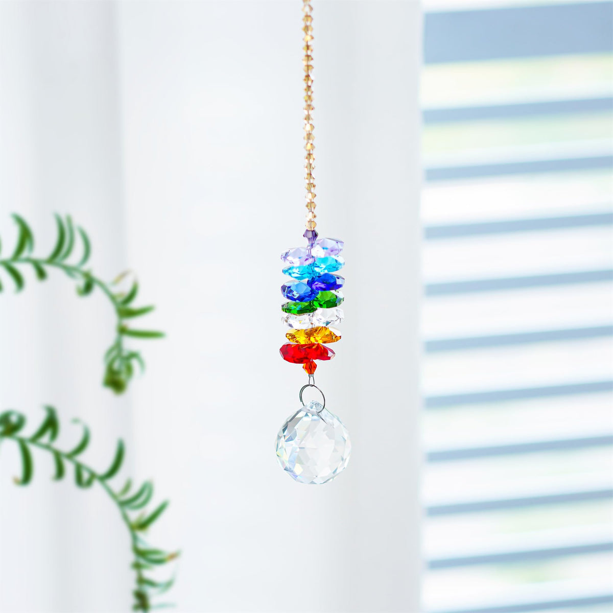 HD Hyaline & Dora rainbow prism window suncatcher scatters light into colorful beams.