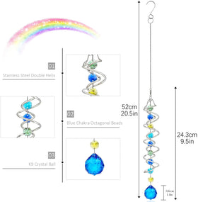 HD Hyaline & Dora wind spinner garden display adding kinetic color