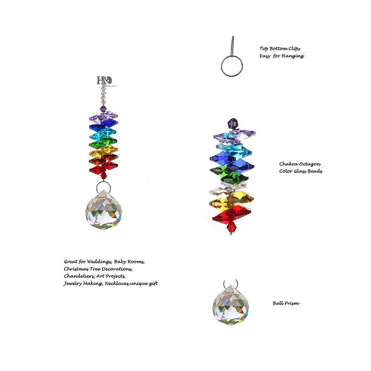 HD Hyaline & Dora window sun catcher rainbow display elevates a room's mood.