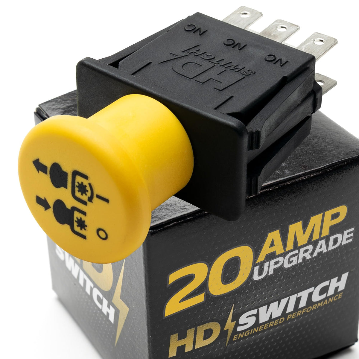 HD Switch 20A PTO switch for Exmark Toro, enduring heavy-duty mowing.