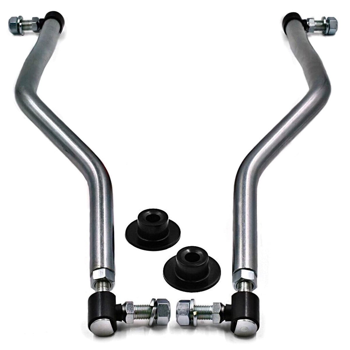 HD Switch adjustable drag link assembly, front view, ready for precise wheel alignment