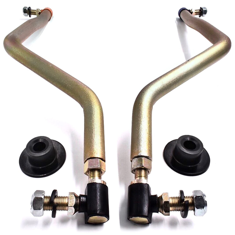 HD Switch adjustable ends shown for precise wheel alignment and reduced toe-in effects on lawns