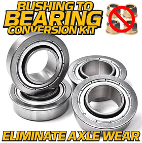 HD Switch complete steering spindle rebuild kit with caster caps, ready for installation.