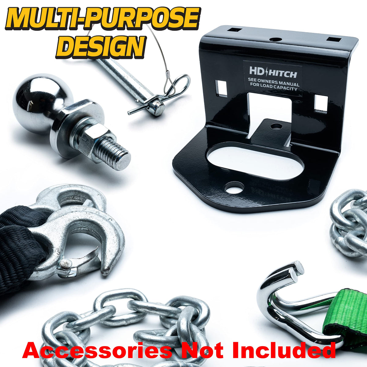HD Switch hitch mounting hardware included for quick installation