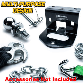 HD Switch hitch mounting hardware included for quick installation
