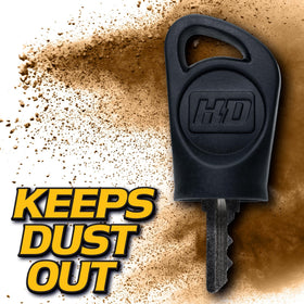 HD Switch protective key blocks dirt and water to protect ignition.
