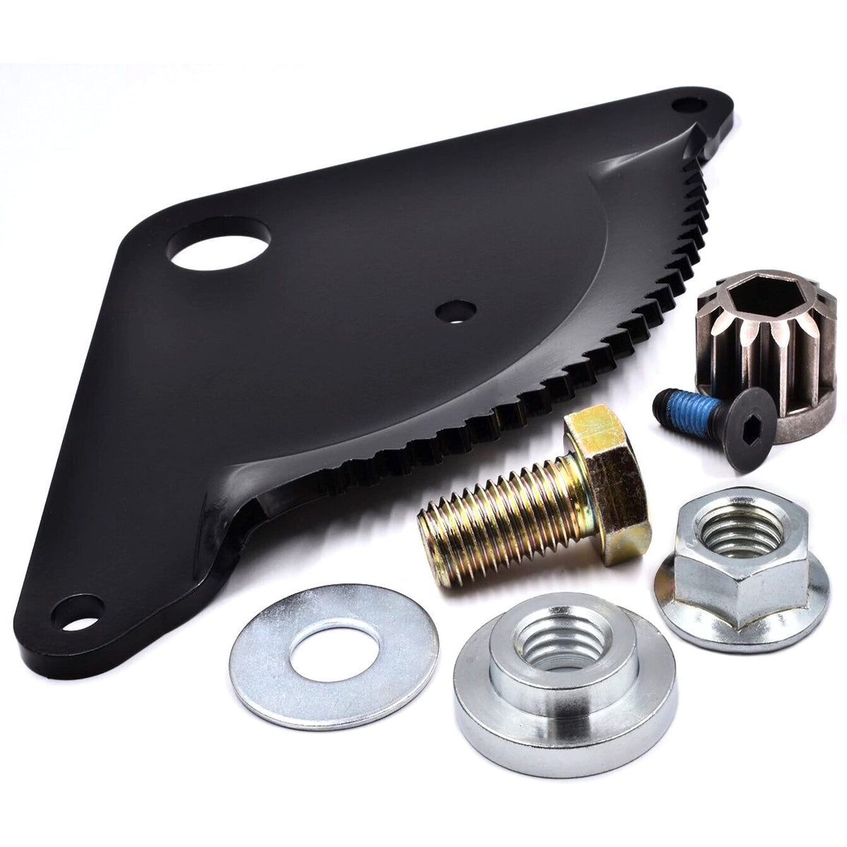 HD Switch sector gear upgrade enhances steering compatibility for Husqvarna, Craftsman, and Poulan machines.