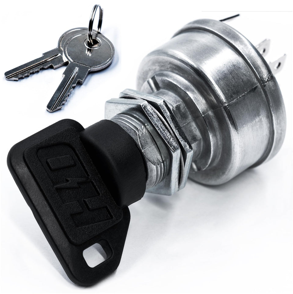 HD Switch starter ignition switch close-up, a reliable replacement for Ariens/Gravely equipment.