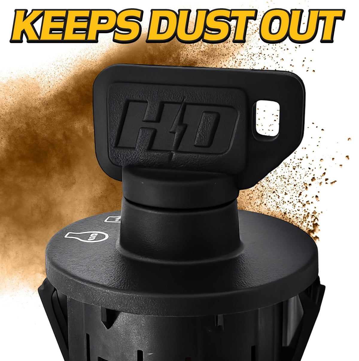 HD Switch umbrella key sealing entry points protects ignition from dust and water.