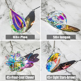 HDCRYSTALGIFTS four-leaf-clover prism brings whimsical light play to any decor.