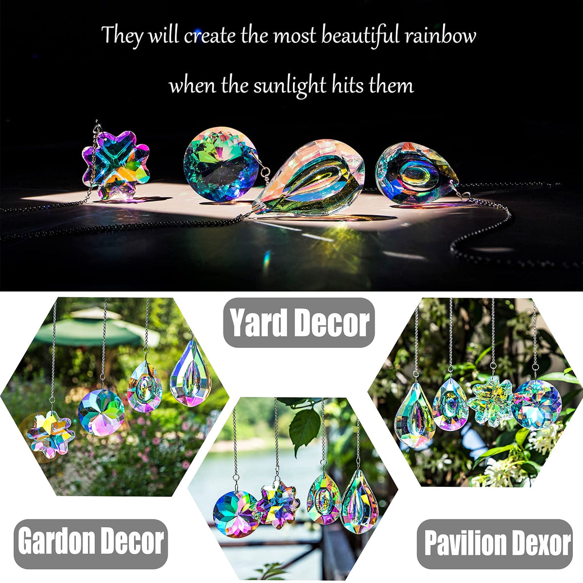 HDCRYSTALGIFTS 50longan prism adds cheerful sparkle when hung near a window.