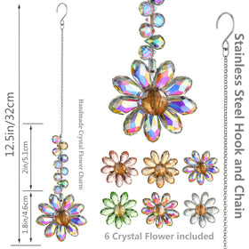 HDCRYSTALGIFTS sunflower crystal ornament for Christmas trees, adding festive color.