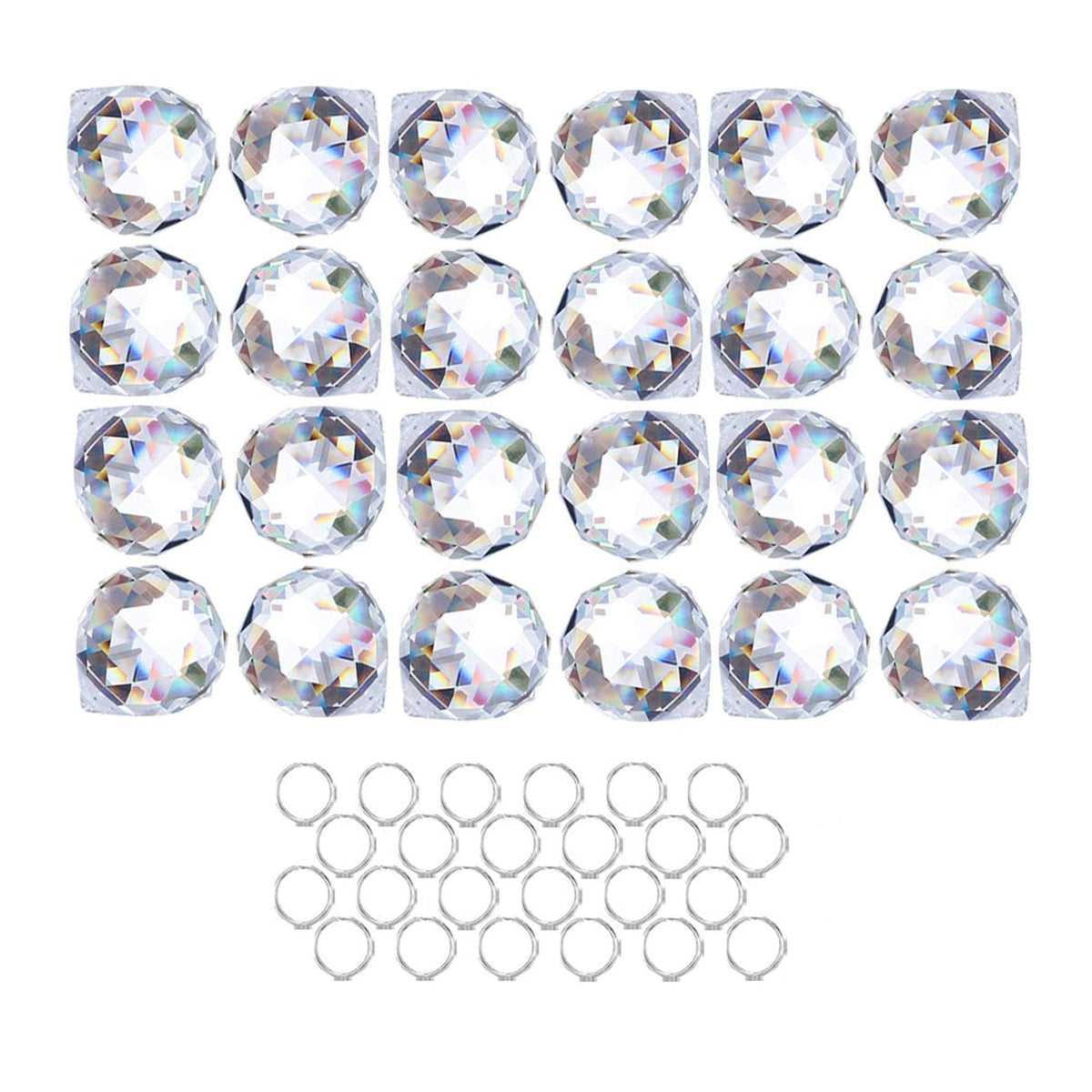 HDCRYSTALGIFTS crystal ball prism 20mm hanging in sun creates rainbow light