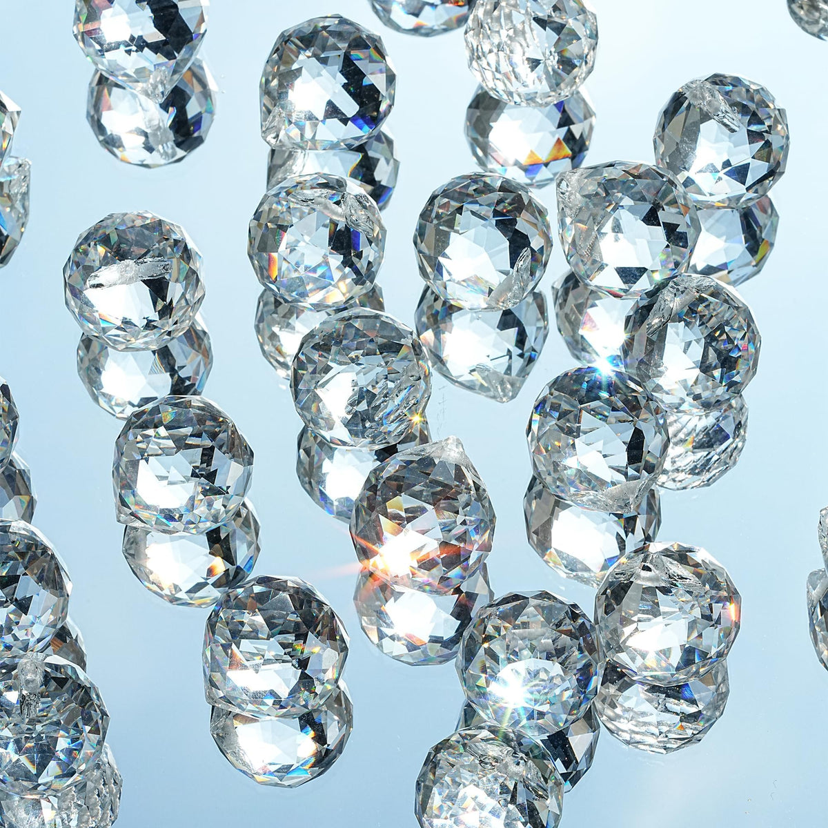 HDCRYSTALGIFTS 20mm crystal ball prism with top hole for easy hanging decor