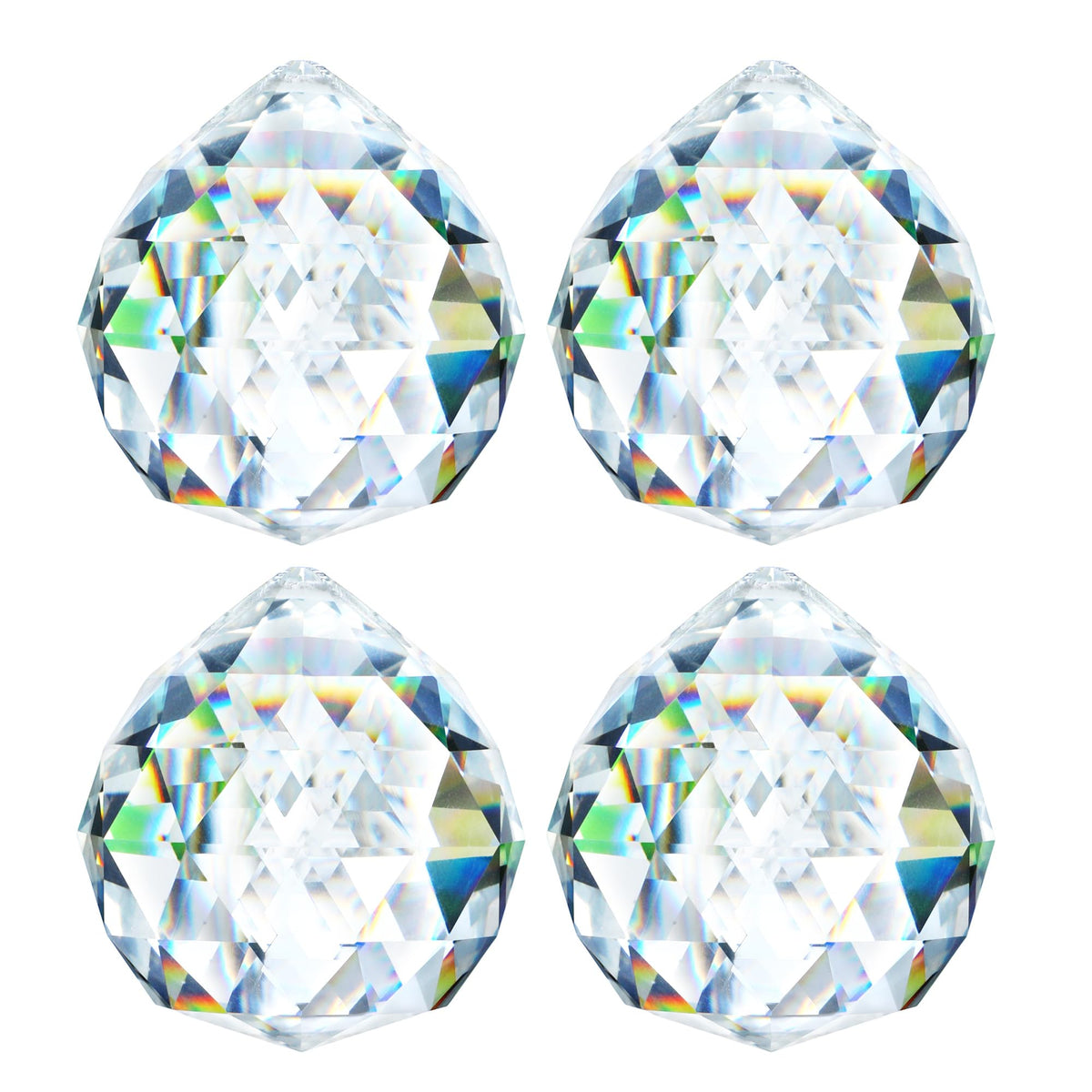 HDCRYSTALGIFTS crystal-ball-prism 40mm catching sunlight to create colorful rainbows indoors