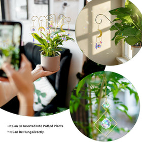 HDCRYSTALGIFTS easy stake-in soil setup for quick plant display refresh