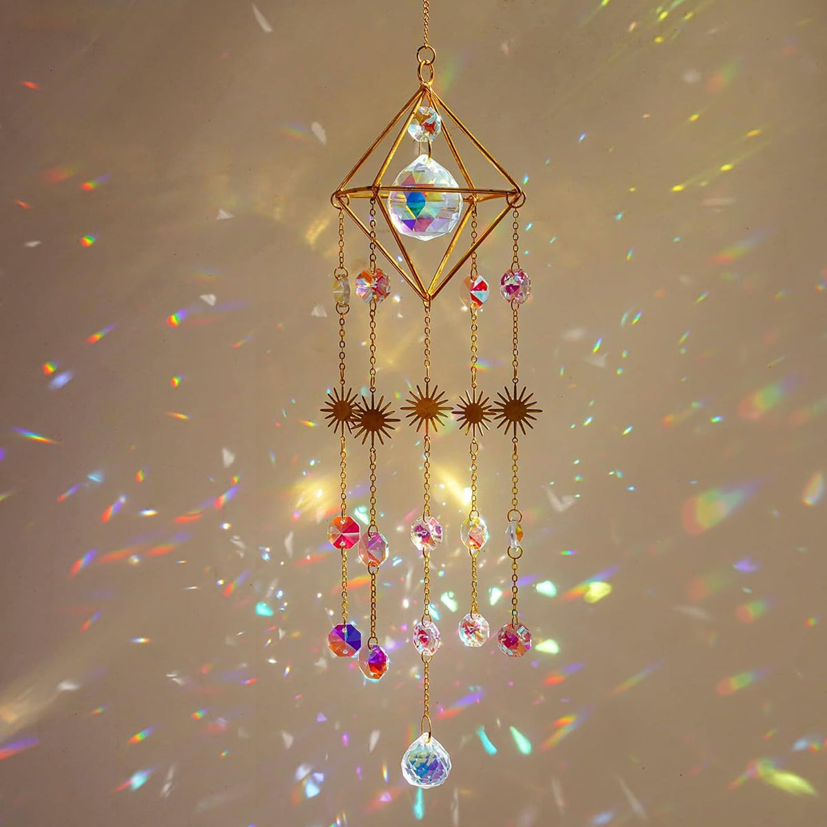 HDCRYSTALGIFTS garden window decor that softly refracts sunlight