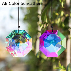 HDCRYSTALGIFTS octagonal crystal prisms scatter light for enchanting room accents