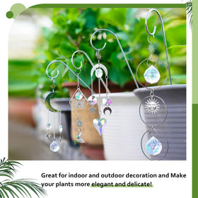 HDCRYSTALGIFTS plant stake set offers easy installation and decorative support