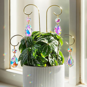 HDCRYSTALGIFTS rainbow light catcher enhances indoor lighting