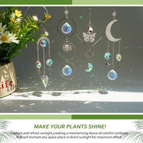 HDCRYSTALGIFTS rainbow light from sun catchers brightens living spaces