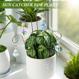 HDCRYSTALGIFTS rainbow-maker suncatchers reflect sunlight to create vibrant rainbows indoors.