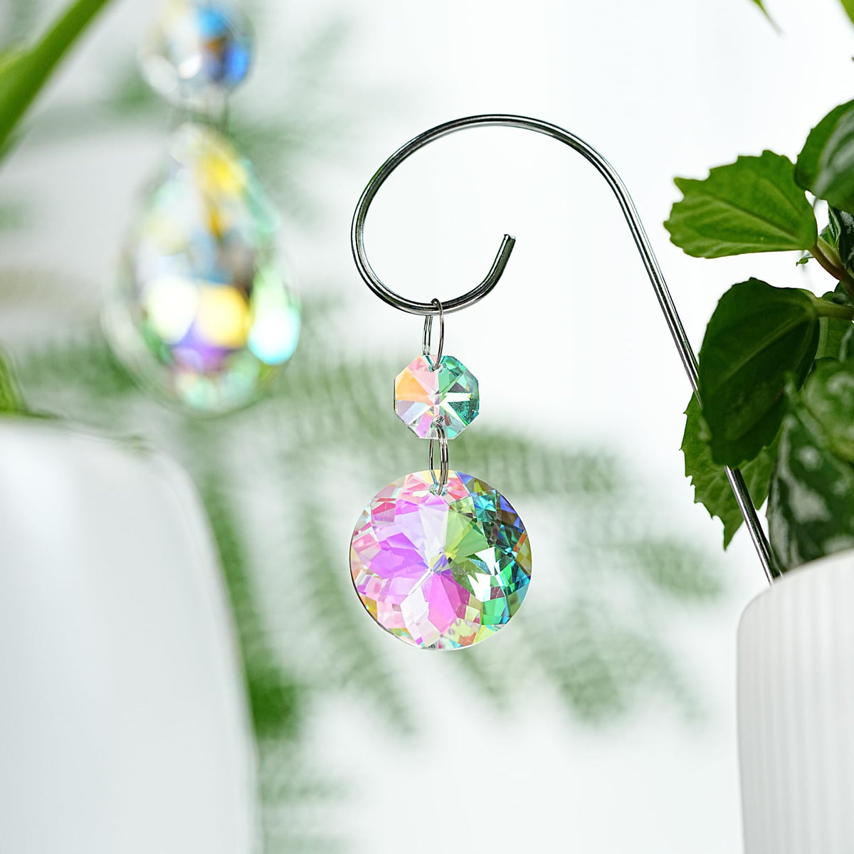 HDCRYSTALGIFTS rainbow prism window decor brightens windowsills with sparkling color.