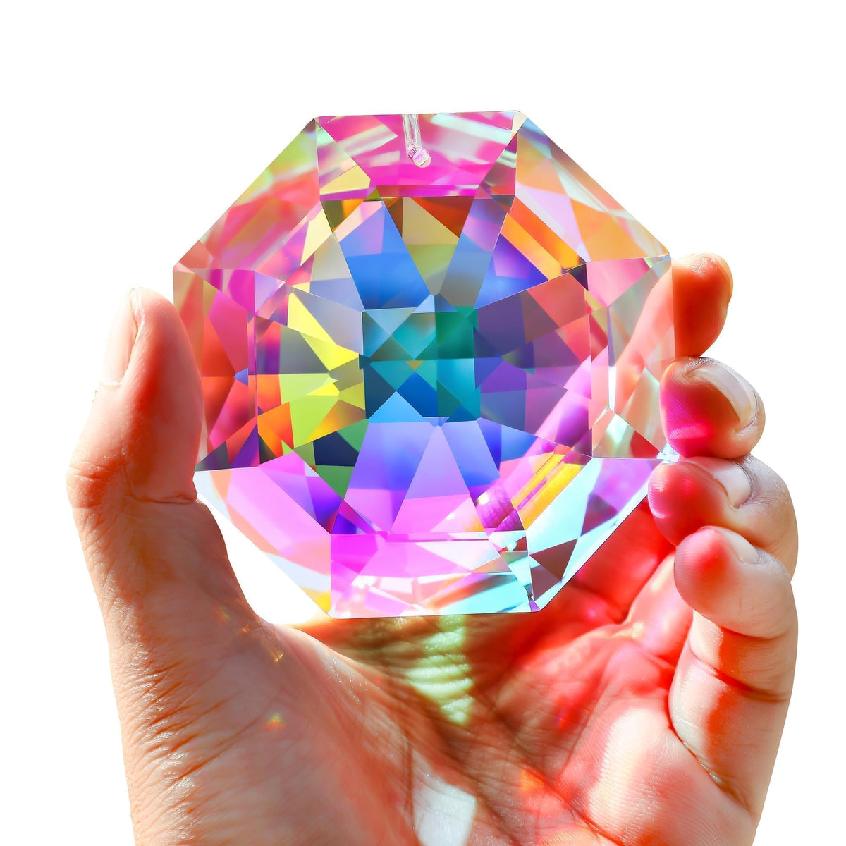 HDCRYSTALGIFTS rainbow sun catcher on windows creates vibrant rainbow displays