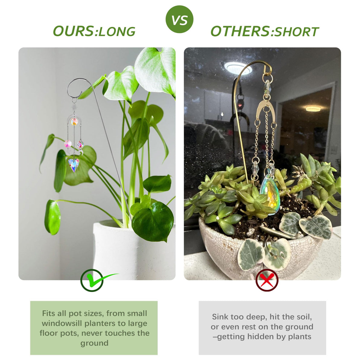 HDCRYSTALGIFTS silver-tone sun catcher enhances outdoor decor with subtle shimmer
