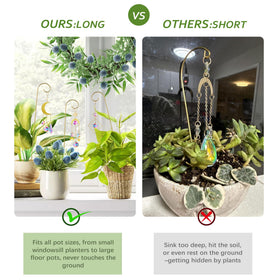 HDCRYSTALGIFTS small trellis plant stakes decorate indoor plants with sparkle