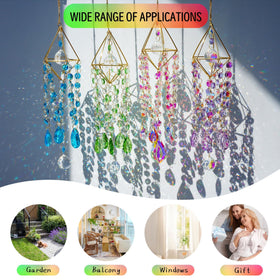 HDCRYSTALGIFTS suncatcher measures about 21.6 by 3.3 inches