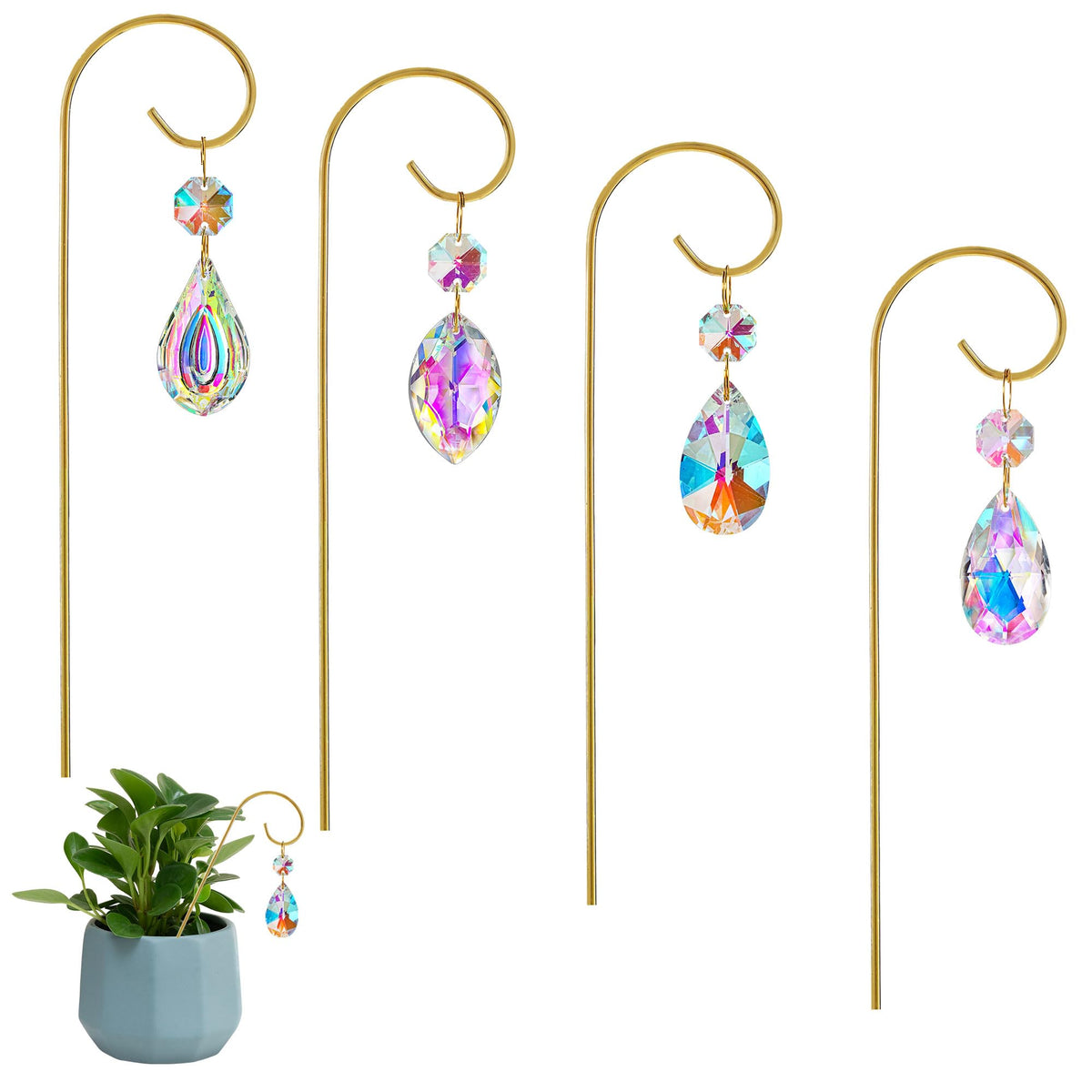HDCRYSTALGIFTS suncatchers prisms create rainbow light on sunny windows