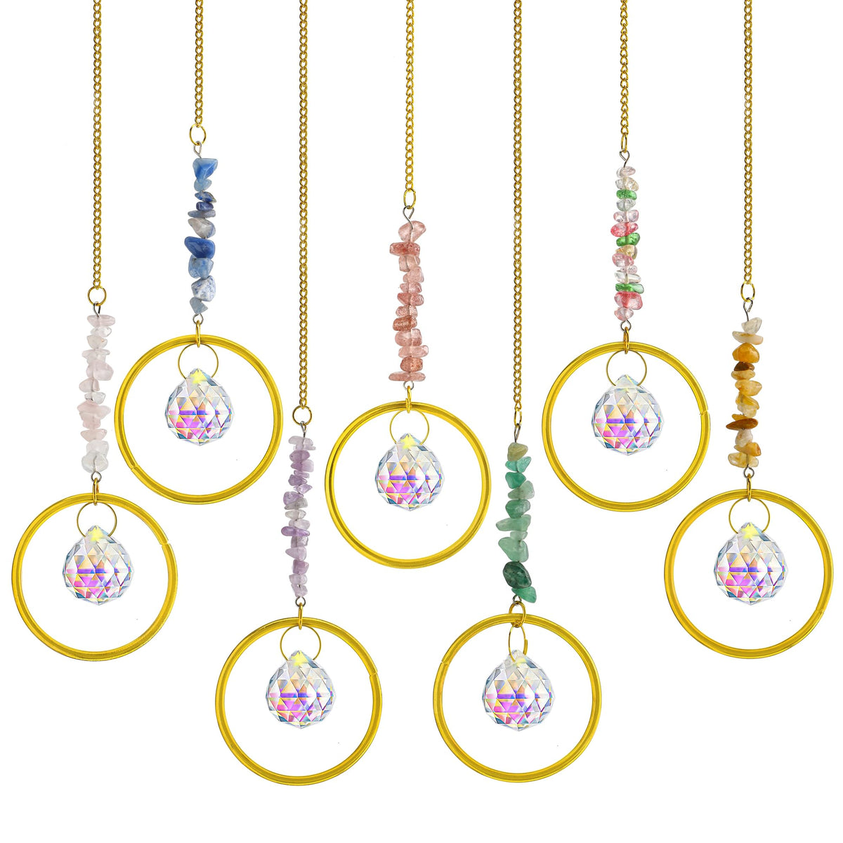 HDCRYSTALGIFTS rainbow prism window display captures sun and brightens interiors.