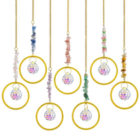 HDCRYSTALGIFTS rainbow prism window display captures sun and brightens interiors.