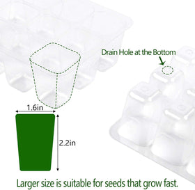 Hdeoops 72-cell seed tray system maximizes space efficiency.