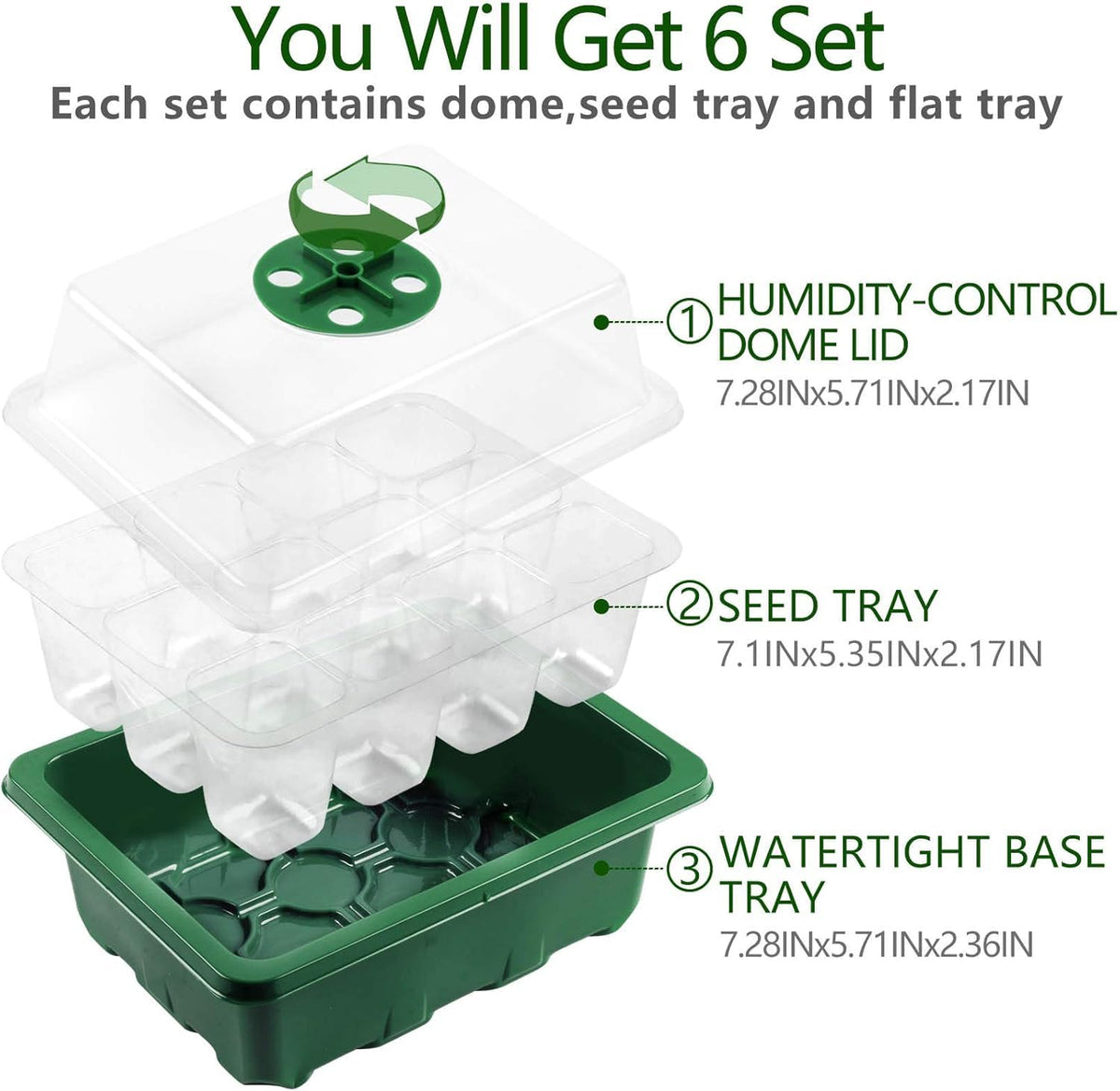 Hdeoops adjustable humidity dome controls temperature for healthier seedling environments.
