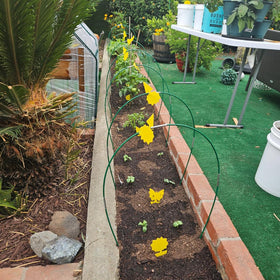 Hdeoops garden netting attachments with hoops for flexible shading and protection