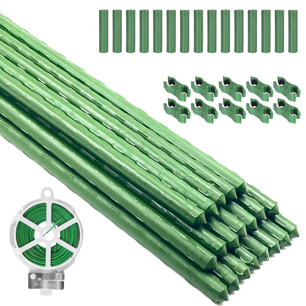 Hdeoops garden stakes kit assembly: adjustable support system for flexible plant spacing