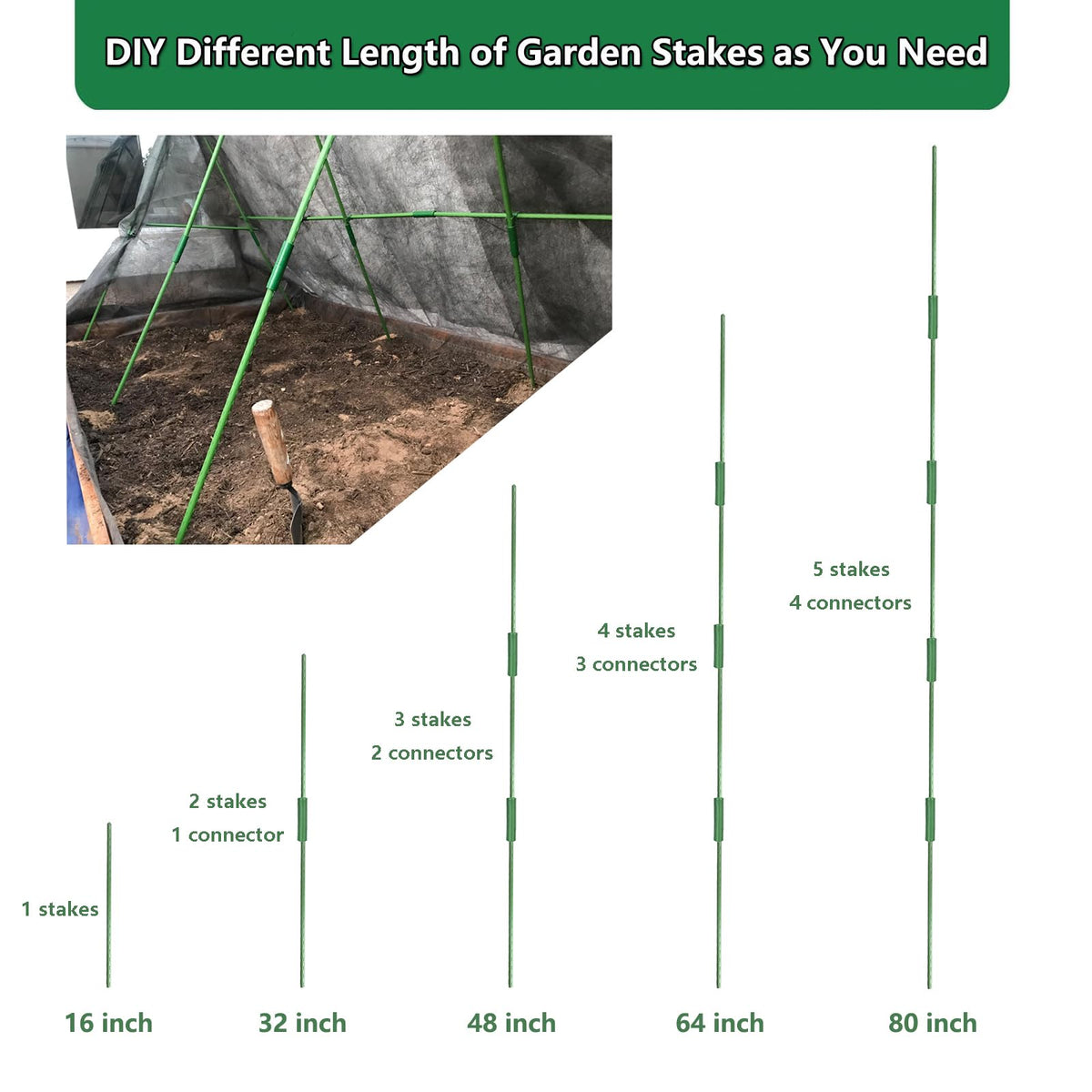 Hdeoops connecting pipes illustrate customizable height for garden projects