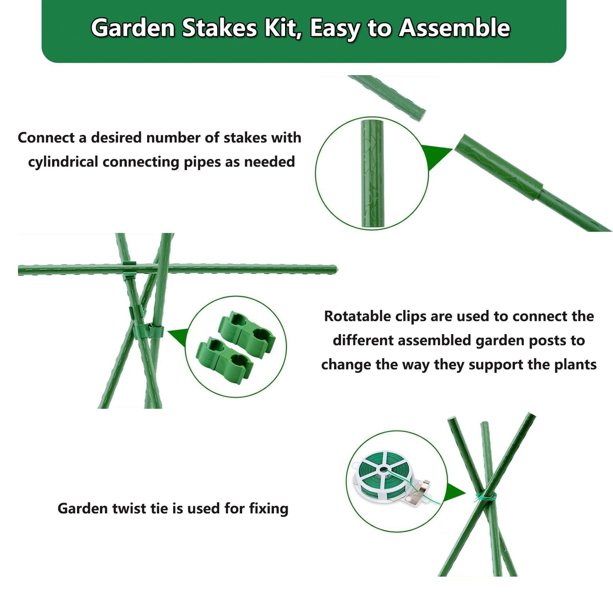 Hdeoops rotatable clips enable angled, adaptable plant training