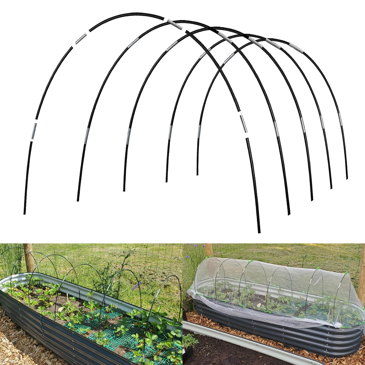 Hdeoops greenhouse hoops assembly shows easy DIY tunnel setup for your seedlings