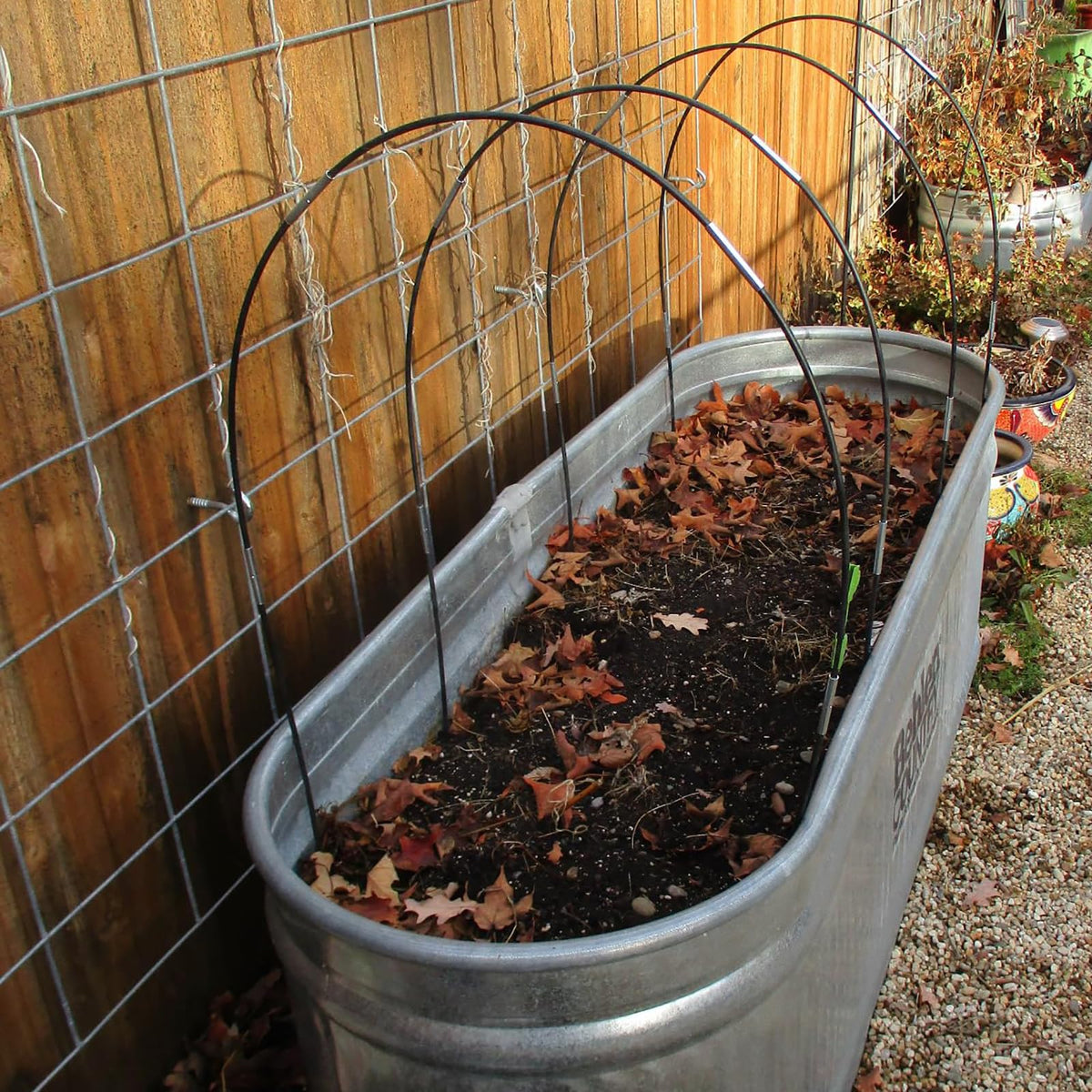 Hdeoops fiberglass hoops resist rust for long-lasting garden protection.