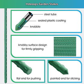 Hdeoops steel plant sticks 20 pack withstand weather and prevent sag.