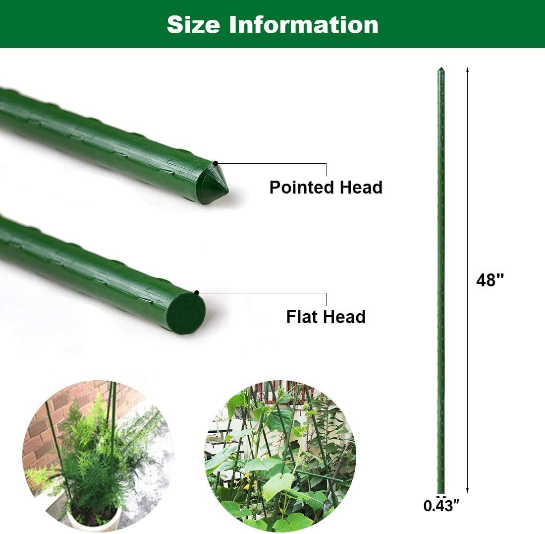 Hdeoops tomato stake 4 ft helps keep vines organized and upright.