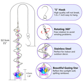 H&D Hyaline & Dora Christmas suncatcher uses stainless steel for weather resistance
