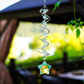 H&D Hyaline & Dora sparkly wind spinner adds warmth and charm to seasonal decor