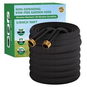 HDKing Garden Hose 100ft extended-use shows long reach for yards and gardens