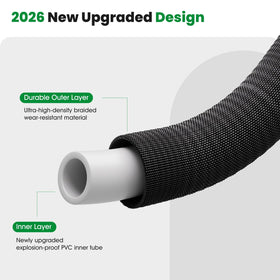 HDKing all-season hose tolerates extreme temperatures for year-round use.