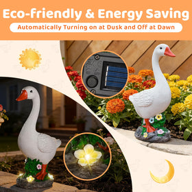 HDNICEZM weighted goose statue helps resist wind on windy patios